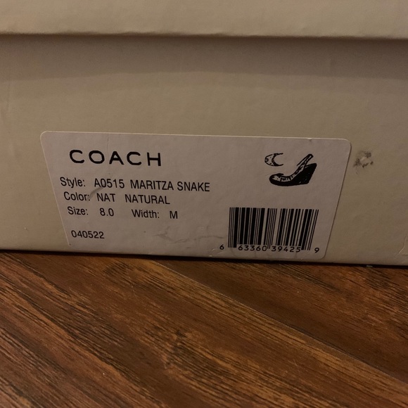 Coach Wedge Snake EUC - Picture 2 of 8